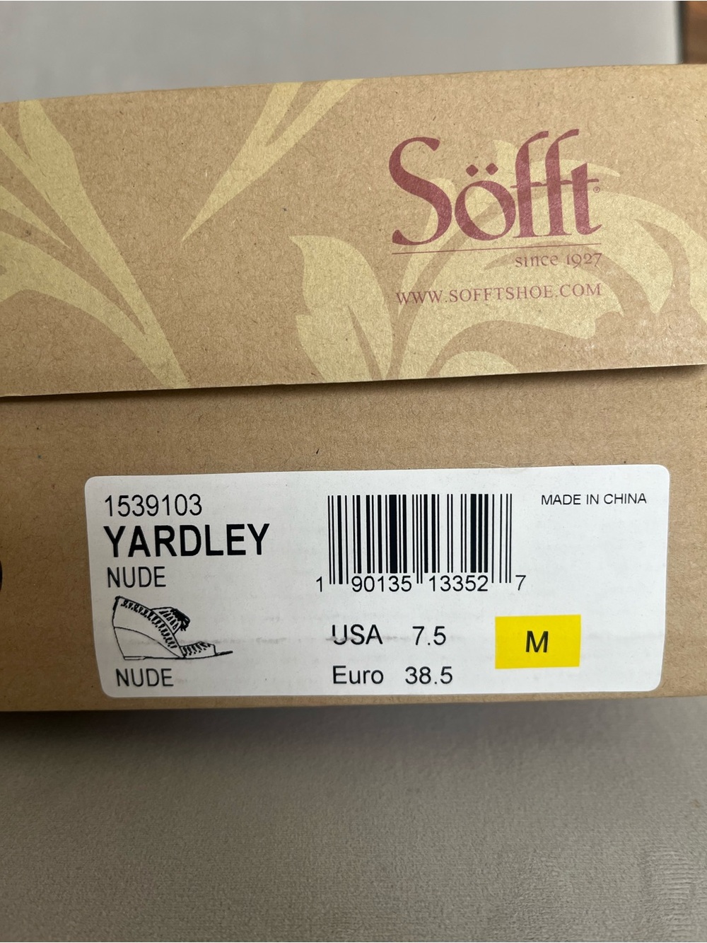 Sofft Yardley Nude Suede-Like Lace-Up Wedge Sandals EUC - Picture 10 of 10